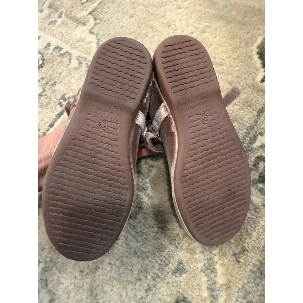 Children Chic Velvet Ballet Flat Rose Little Girls Size Sz 29 US Size 12